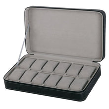 Load image into Gallery viewer, 2/6/10/12 OUTAD 10/12 Slots Grid PU Leather Watch Display Box Jewelry Storage Organizer Case locked Watch Display Box