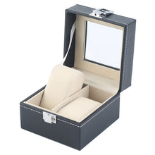 Load image into Gallery viewer, 2/6/10/12 OUTAD 10/12 Slots Grid PU Leather Watch Display Box Jewelry Storage Organizer Case locked Watch Display Box